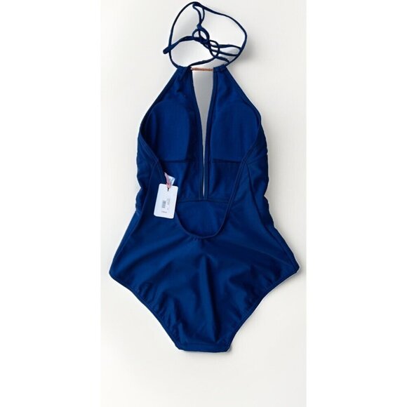 Ted Baker London Pikaa Halter one piece Swimsuit Navy size 3 = US Size 8-10 - Picture 7 of 8